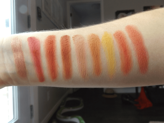 coral swatches