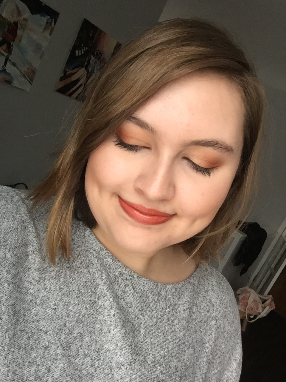 me closing my eyes showing my lids