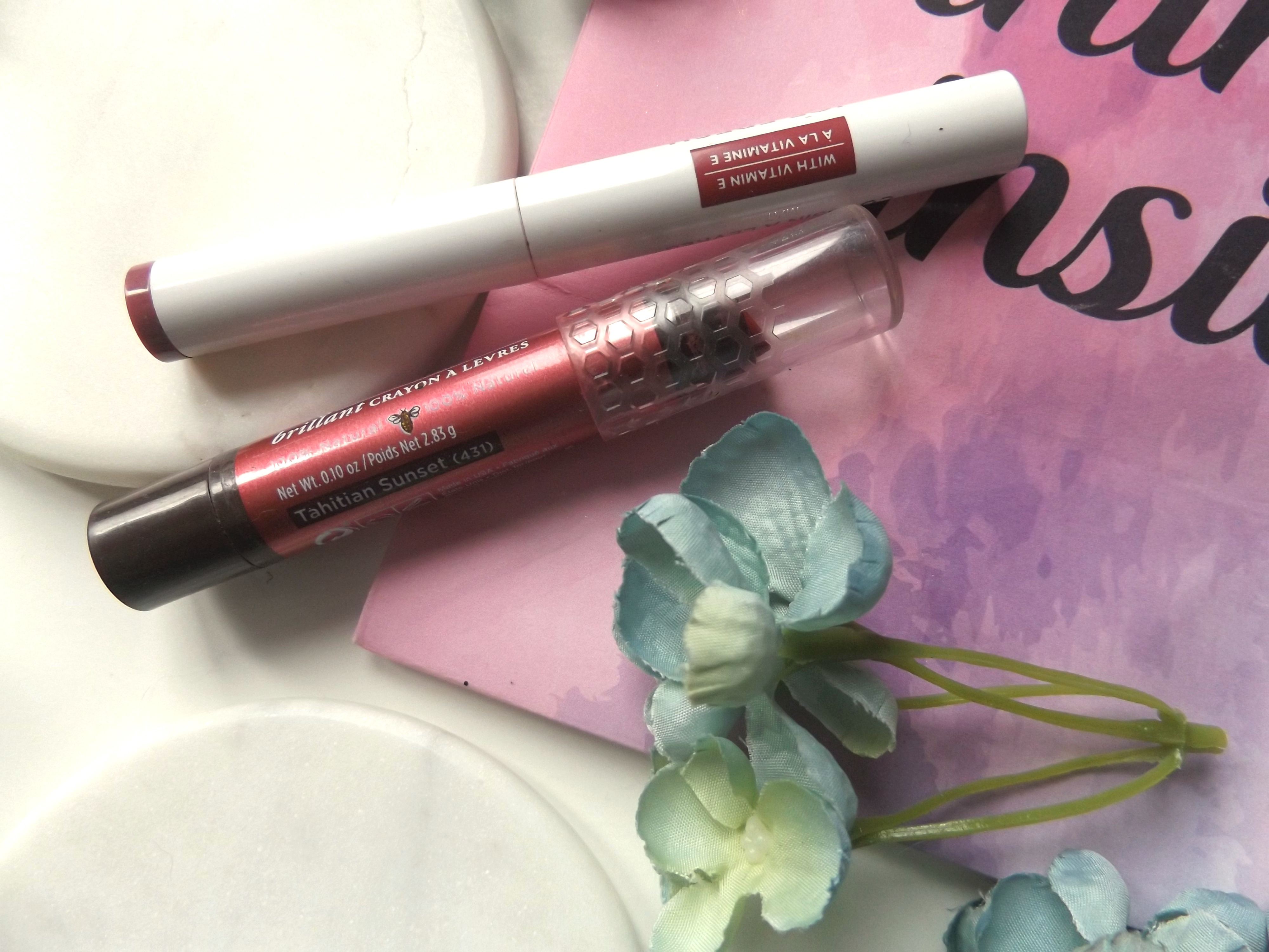 Joe Fresh Matte lip stick and Burt's Bees Glossy lipstick